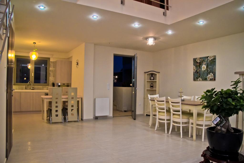 Sea View Beachfront Villa Maria Gouves Esterno foto