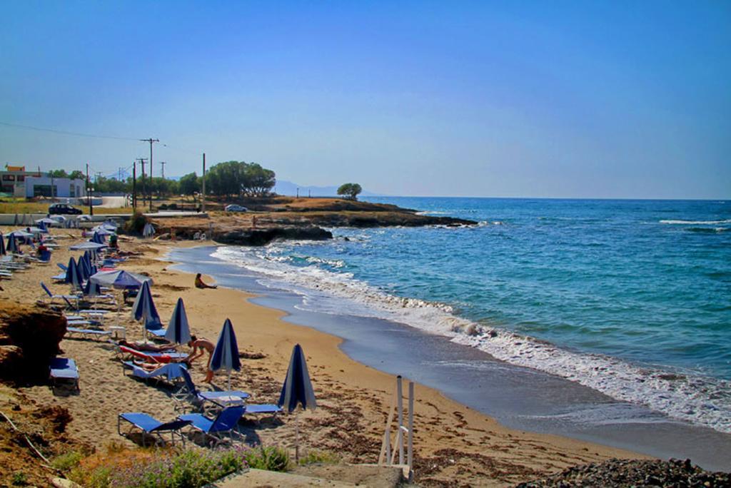Sea View Beachfront Villa Maria Gouves Esterno foto